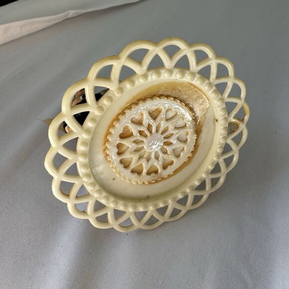 Vintage Wedding Cake Topper Bride & Groom Plastic w Mesh Dress & Veil Tuxedo - Picture 6 of 6